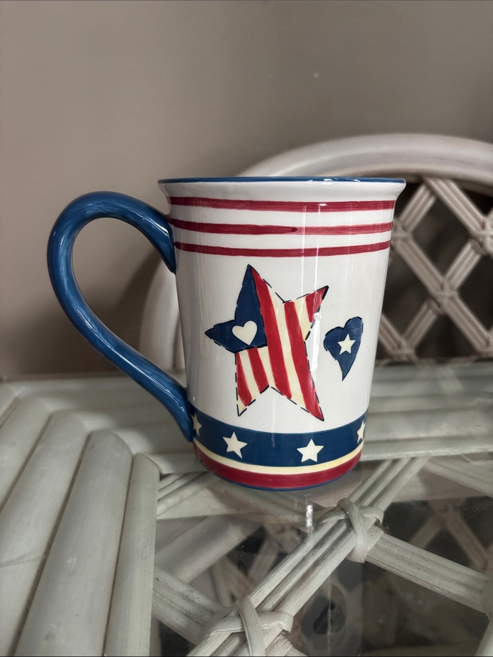 Sonoma Red, White & Blue Star Ceramic Mug